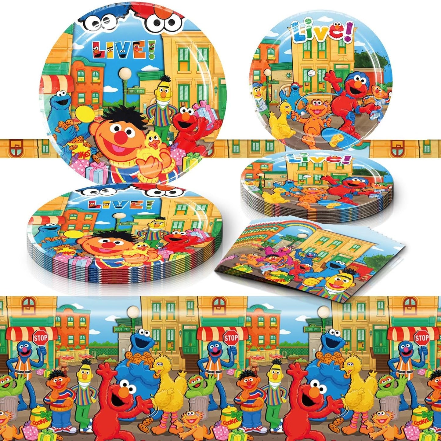 Sesame Friends Street Birthday Party Supplies for Fun Celebrations