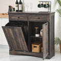 AHB 13 Gallon Tilt Out Trash Can Cabinet - Hidden, Pet Proof Storage