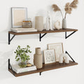 Axeman Deep Floating Shelves 36 in x 10 in Set of 2 - Sturdy Wide Wall