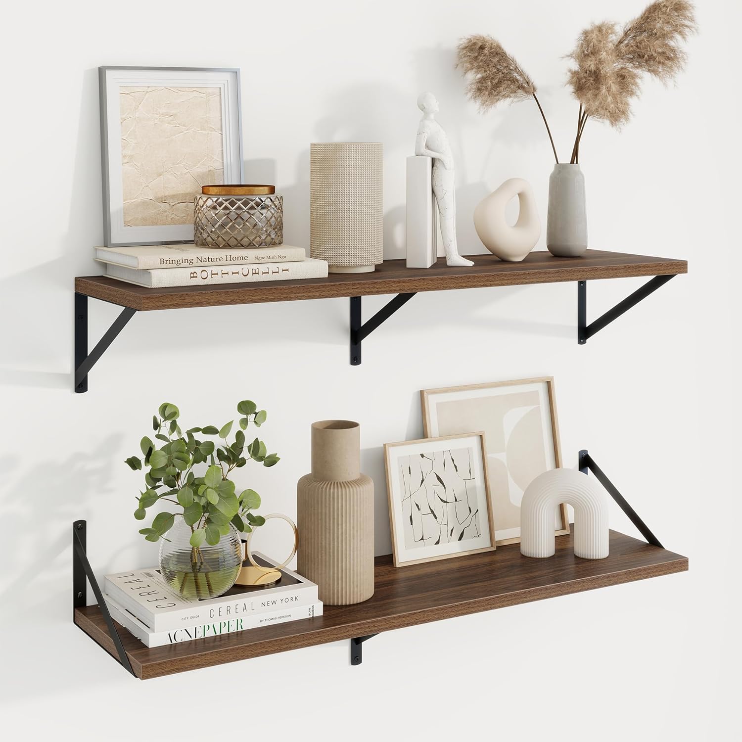 Axeman Deep Floating Shelves Set of 2 - 36 Inch Wide Storage