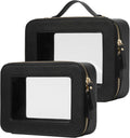 Clear Makeup Bag Travel Cosmetic Case - Durable Transparent Organizer