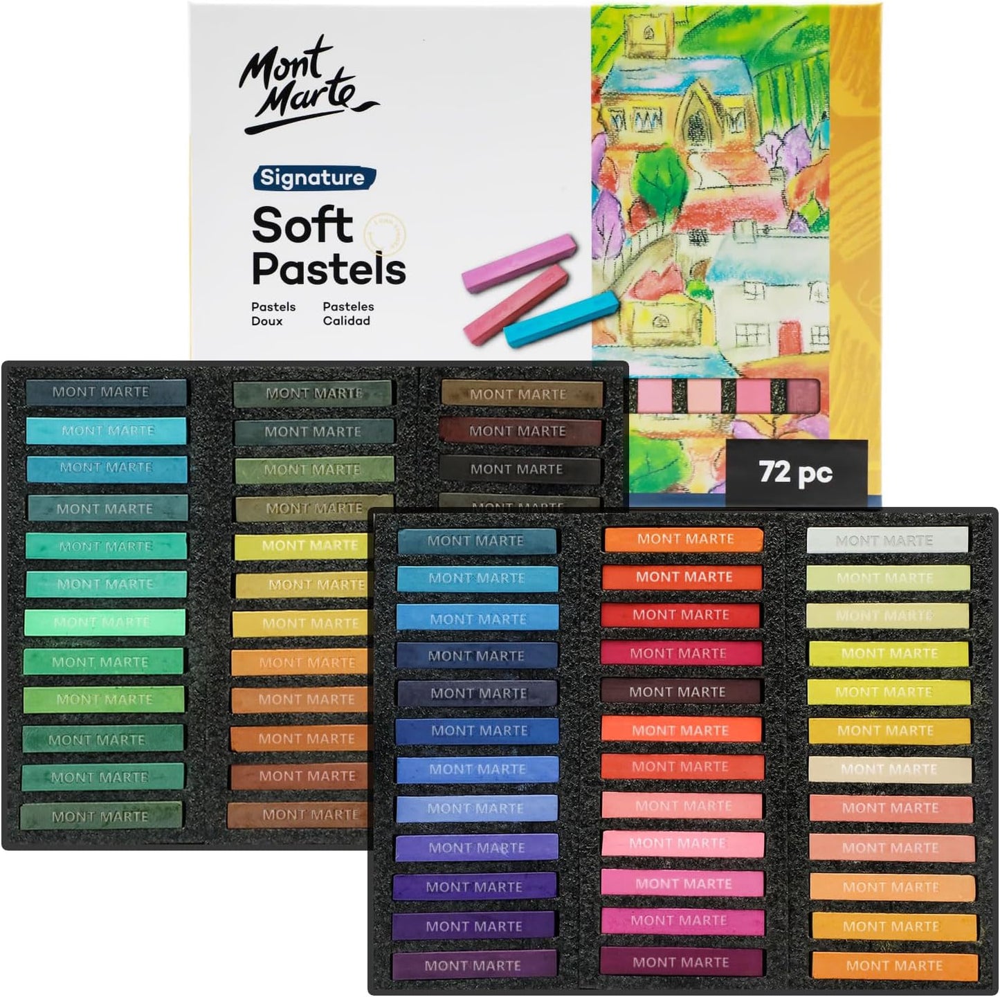 Mont Marte Soft Pastels Signature Set of 72 Vibrant Colors