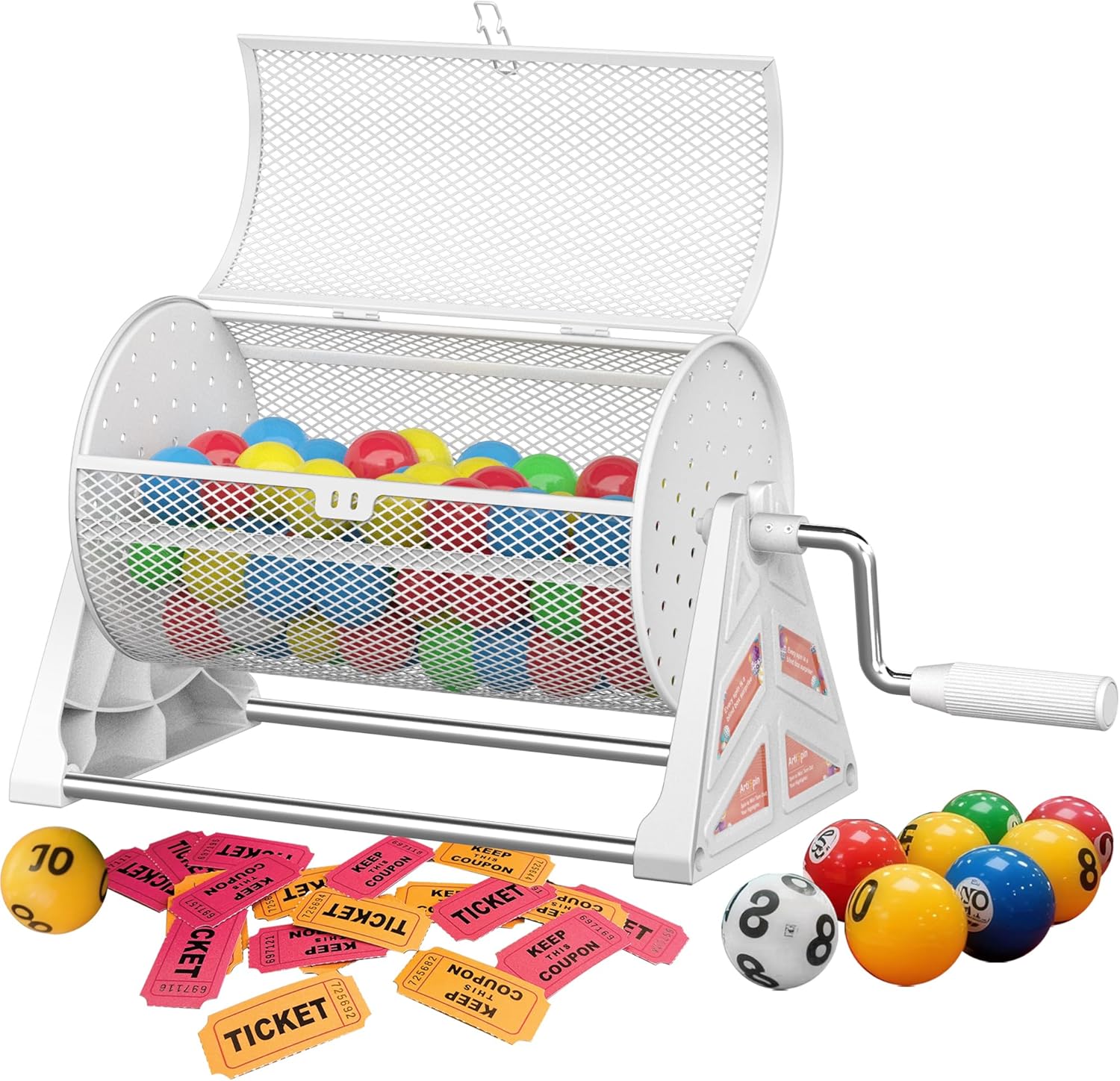 Raffle Drum for Events and Parties - Durable Ticket Spinner