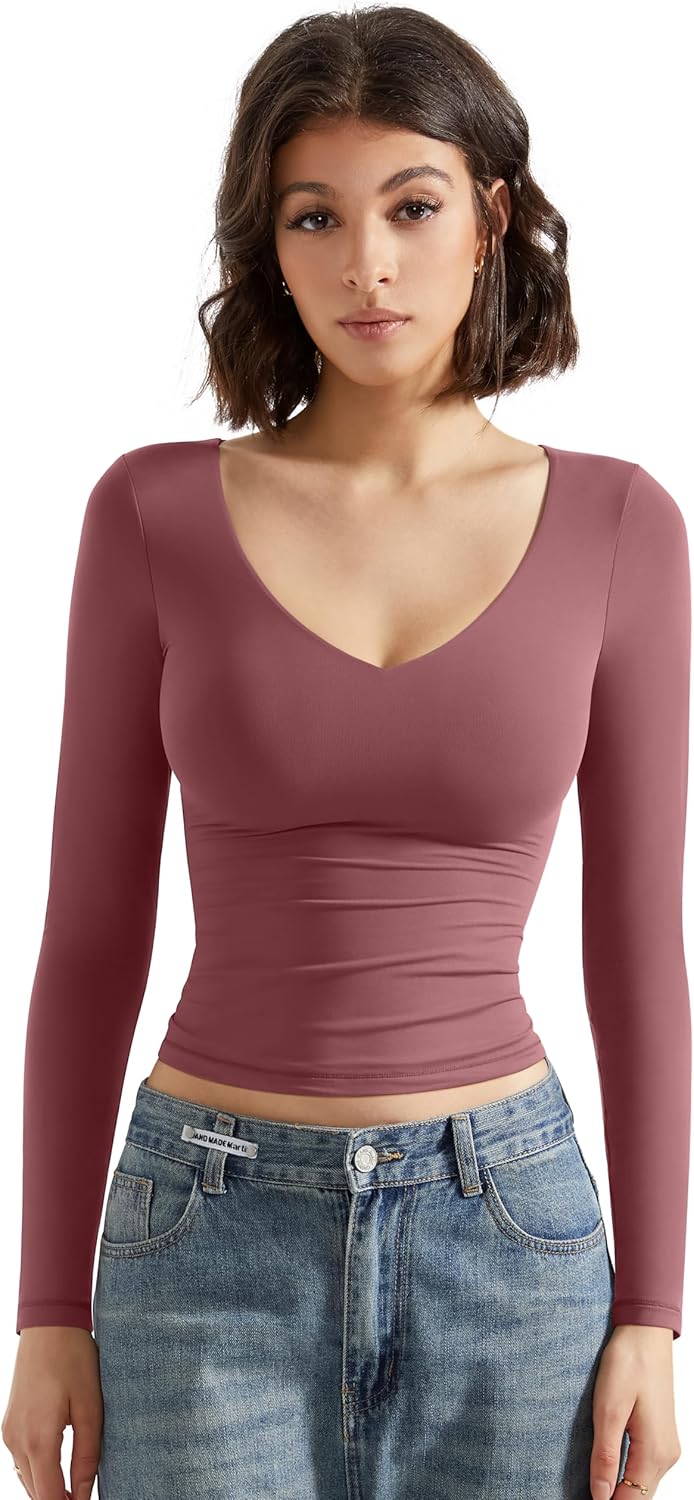 SUUKSESS Women Double Lined Casual V Neck Crop Tank Tops Review