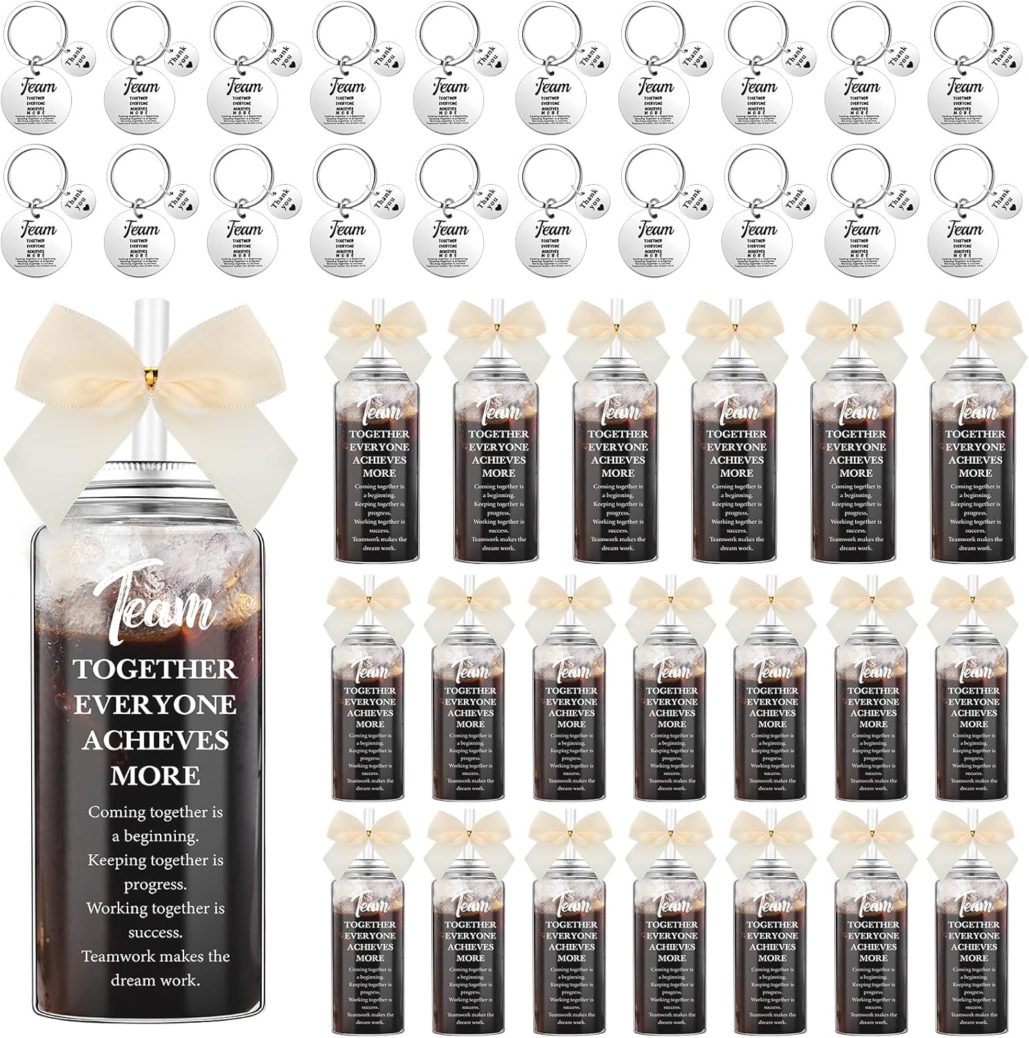 20 Set Team Appreciation Gifts with Tumblers and Keychains
