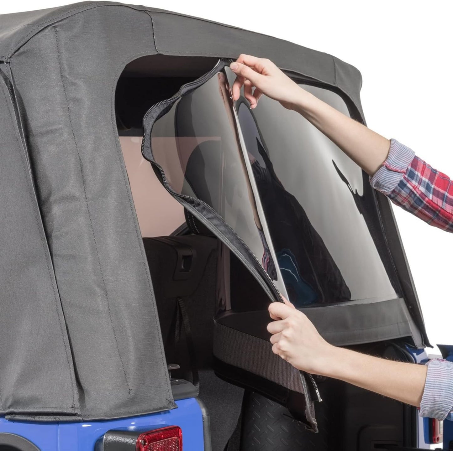 MasterTop Soft Top Rear Replacement Window for Jeep Wrangler
