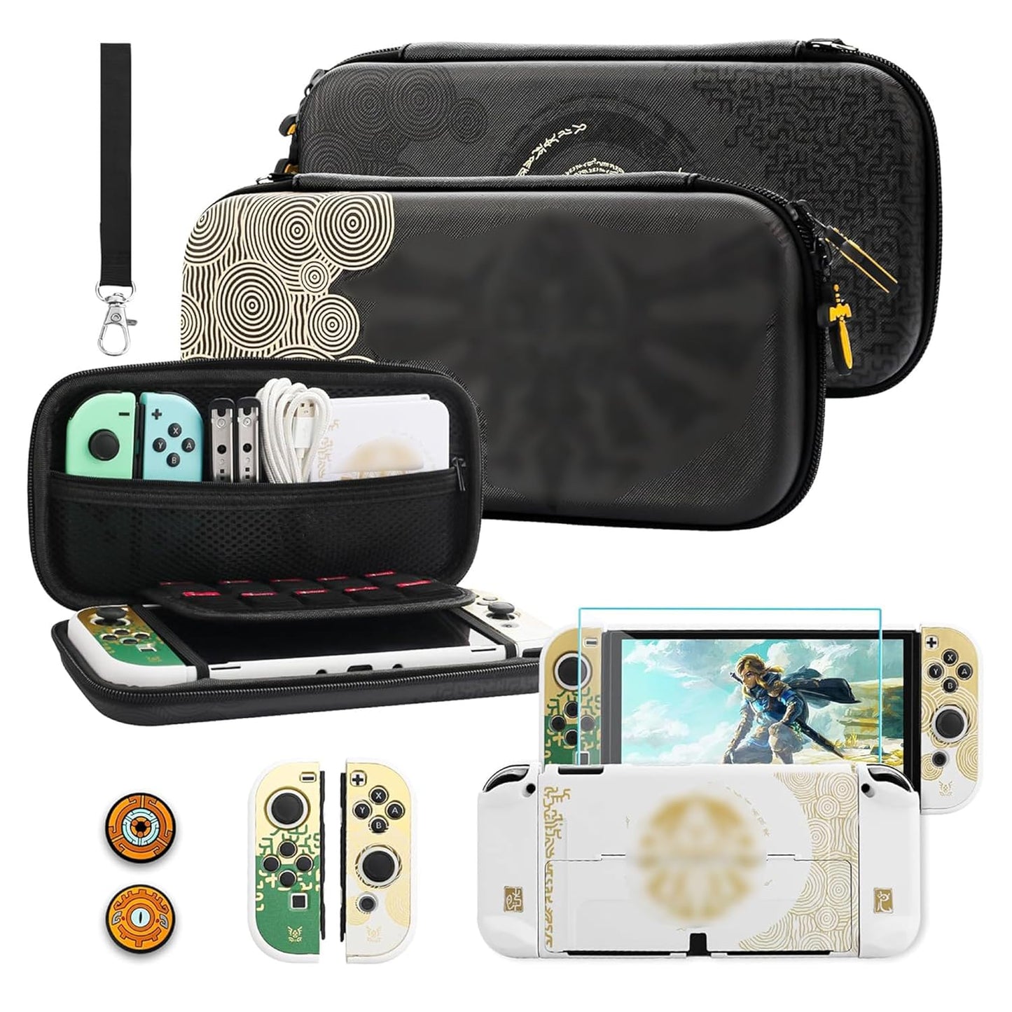 RHOTALL Switch OLED Carrying Case for Zelda Tears of the Kingdom