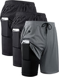 JWJ Mens 2 in 1 Running Shorts Quick Dry Athletic Workout Shorts are