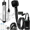 6000mAh Portable Shower for Camping with 2000W Heater - Quick Hot