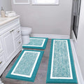 Pauwer Bathroom Rugs Sets 3 Piece Bath Mat Set - Ultra Soft Absorbent
