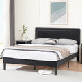 Full Size Platform Bed Frame with Adjustable Upholstered Headboard
