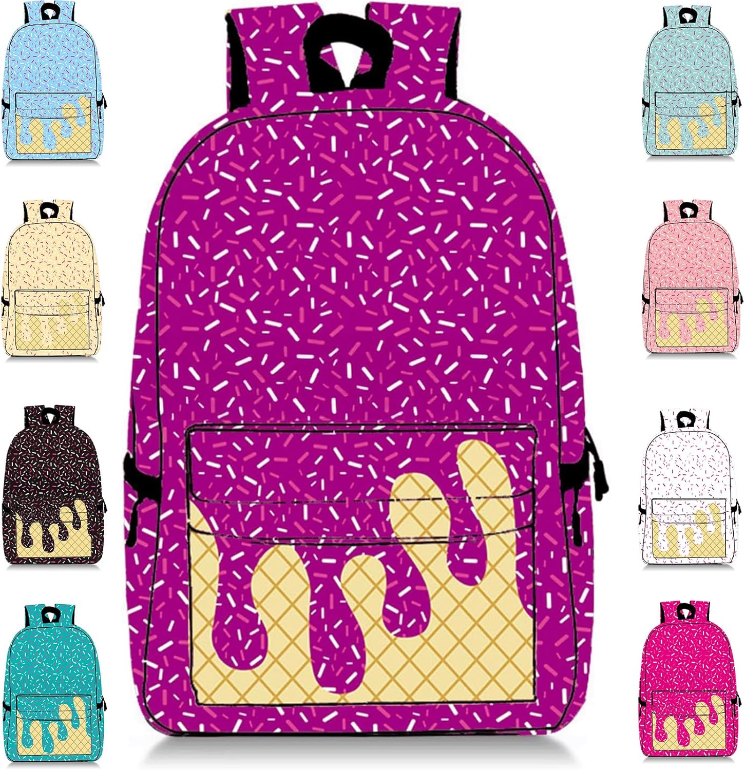 Drip Backpack for Boys Girls - Kawaii Shoulder Bagpacks