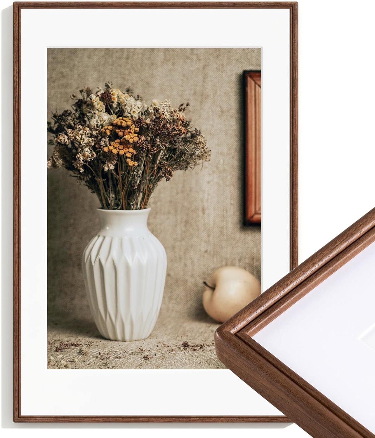20x30 Natural Solid Walnut Wood Picture Frame for Art Display