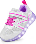 Toddler Girls Light Up Shoes LED Flashing Breathable Mesh Sneakers