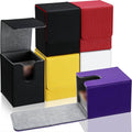 Leather Deck Cases 6 Pack for 100+ Cards - Magnetic Card Storage