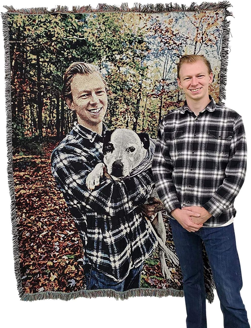 Personalized Woven Photo Blanket - Custom Gift Tapestry Throw