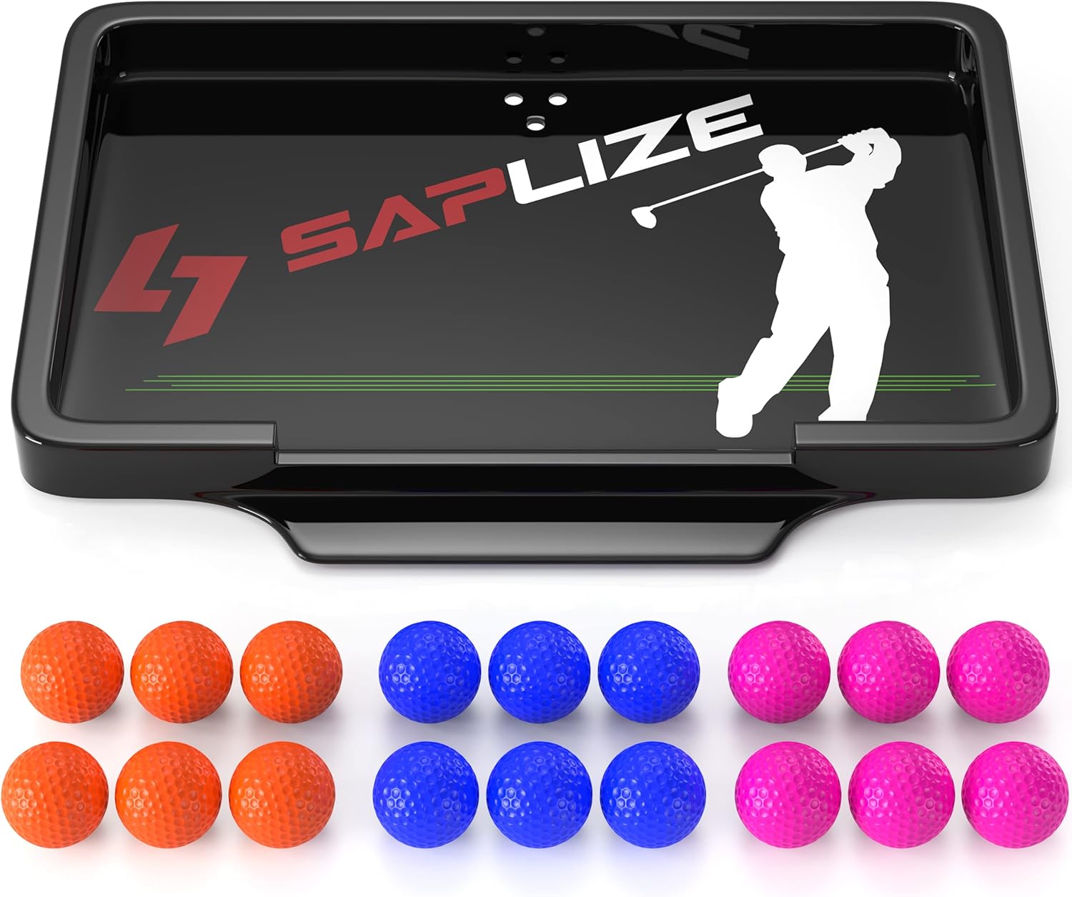 SAPLIZE Heavy Duty Golf Ball Tray - Durable & Stable for Indoor/Outdoor Practice