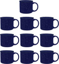 Ceramic Campfire Coffee Mugs 13 oz Set of 10 - Bulk Blue