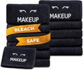 Black Makeup Washcloths for Face Cleansing, 12 Pack - Quick Dry Luxury