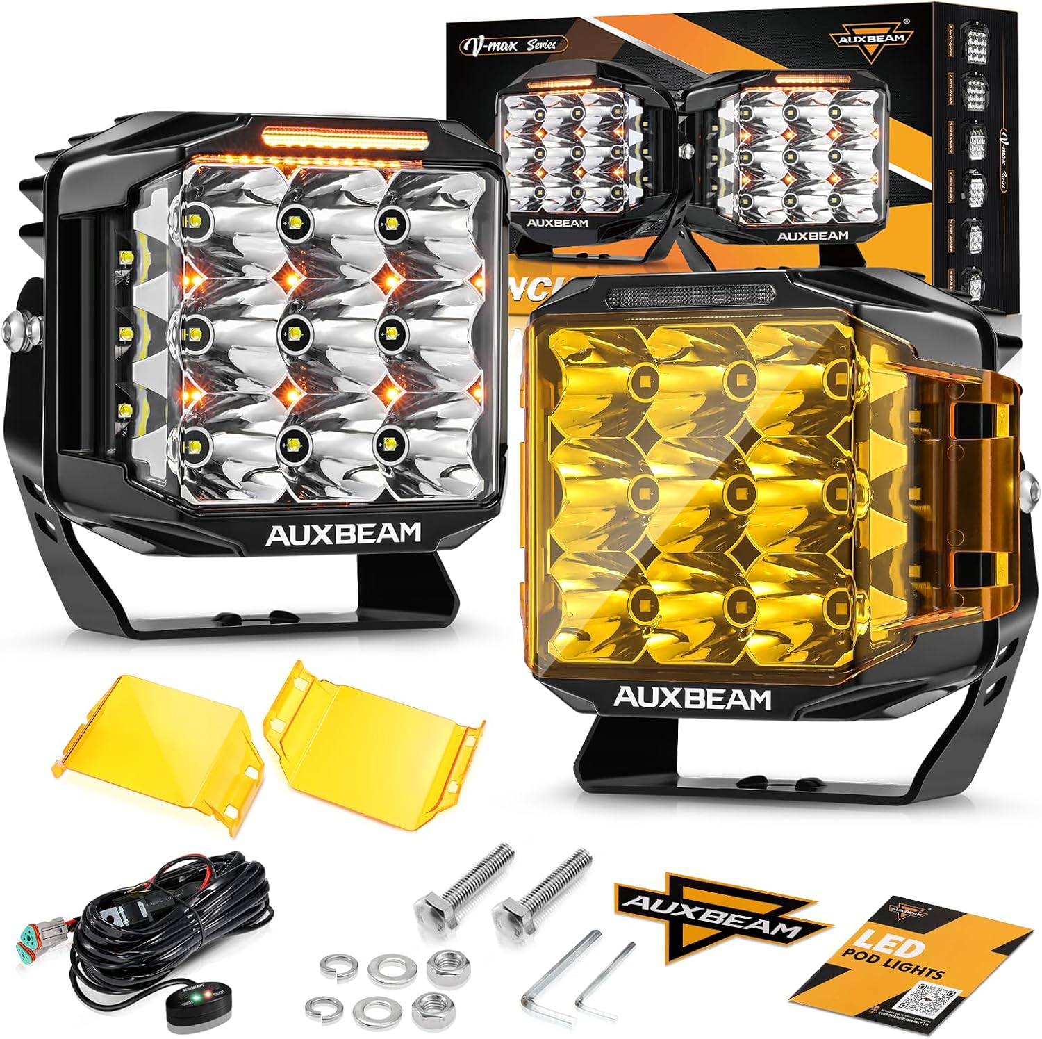 Auxbeam V-MAX Series 7 Inch LED Pod Lights for Offroad Use