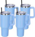 40oz Tumbler with Handle and Straw - Insulated Travel Coffee Cup