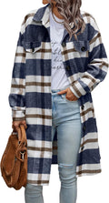 Womens Plaid Shacket Jacket Wool Blend - Fall Winter 2025