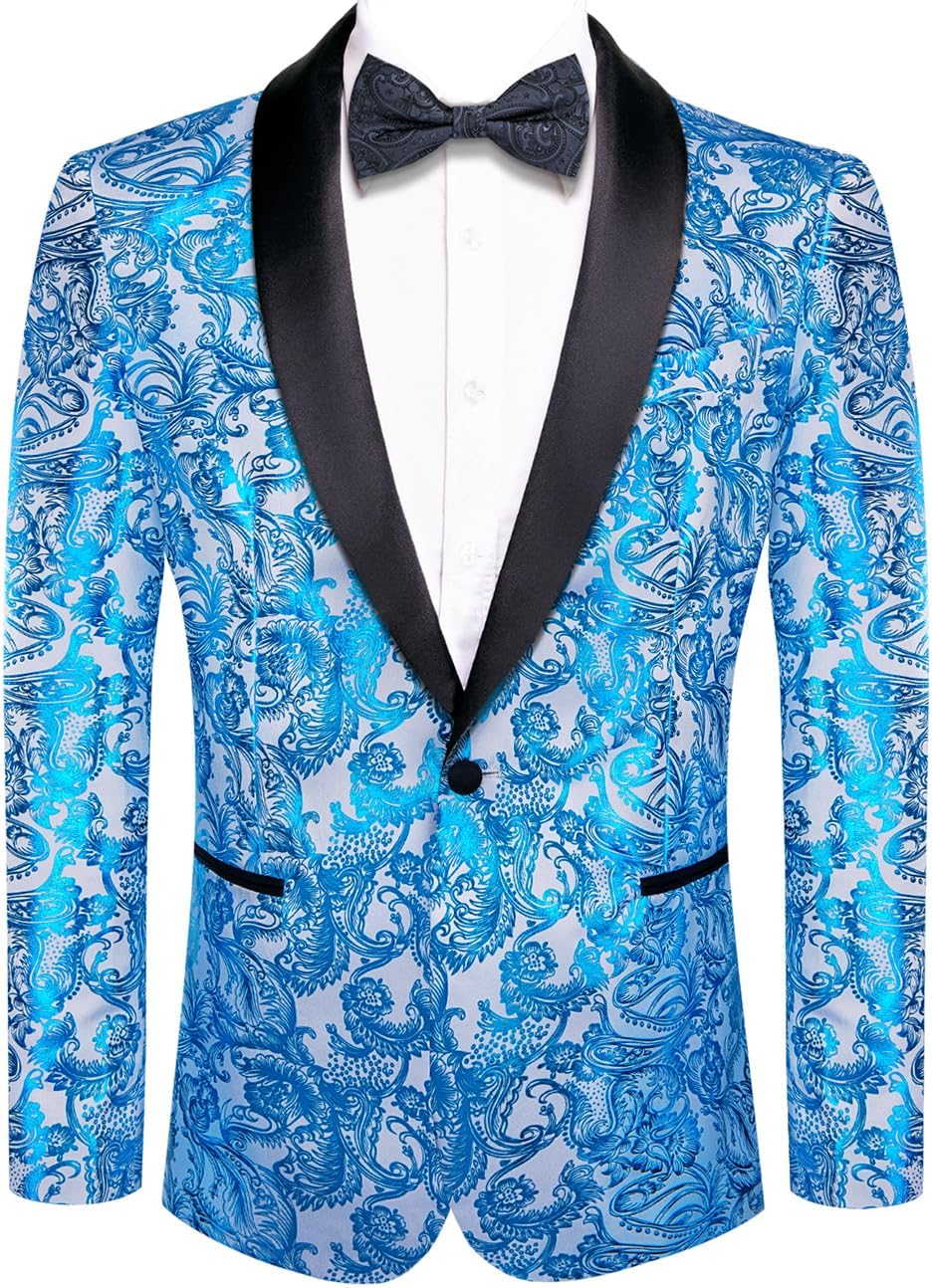 Hi-Tie Stylish Men Suit Jacket Blazer for Elegant Occasions