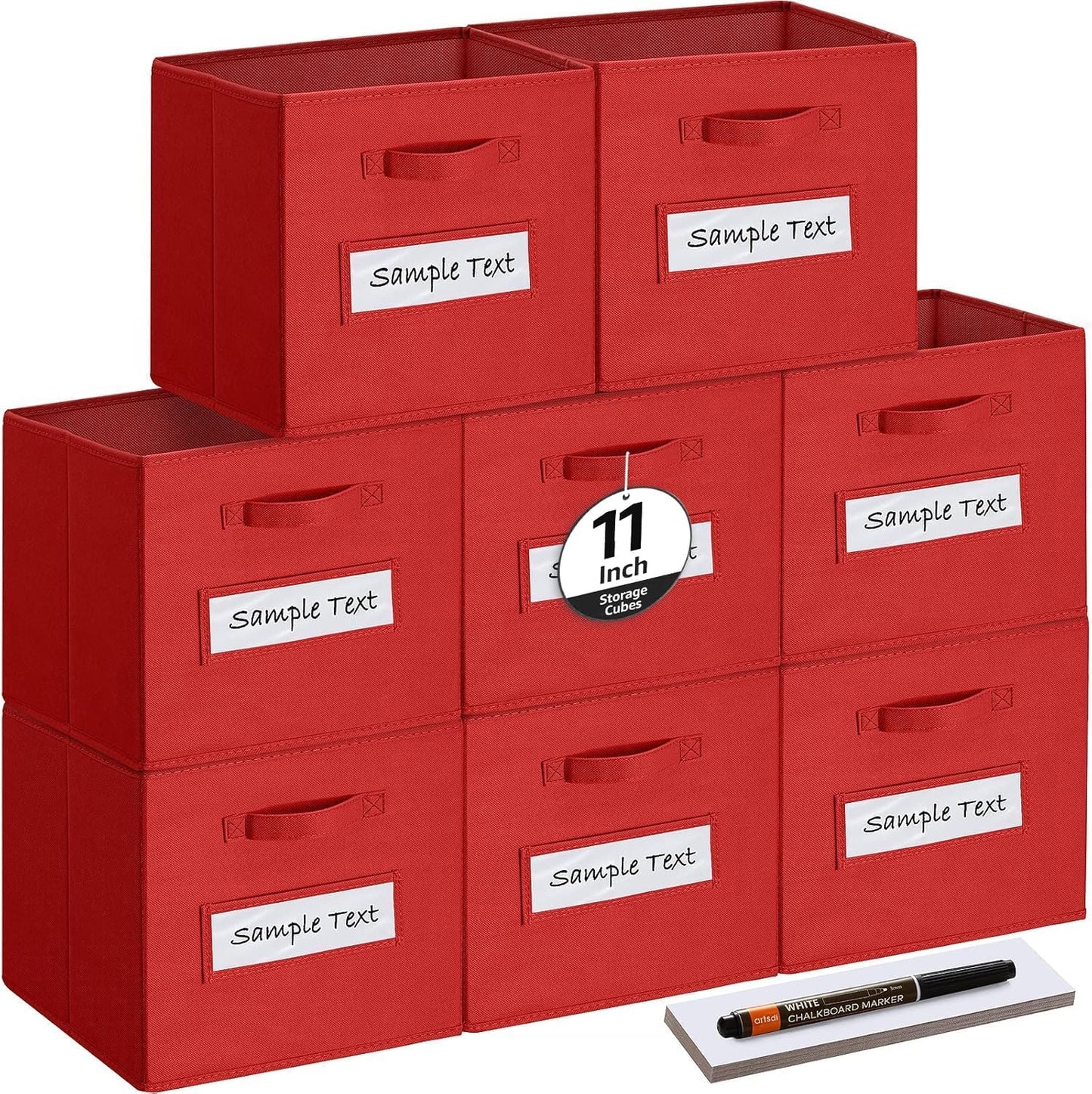 artsdi Fabric Storage Cubes Set of 8 for Home Organization