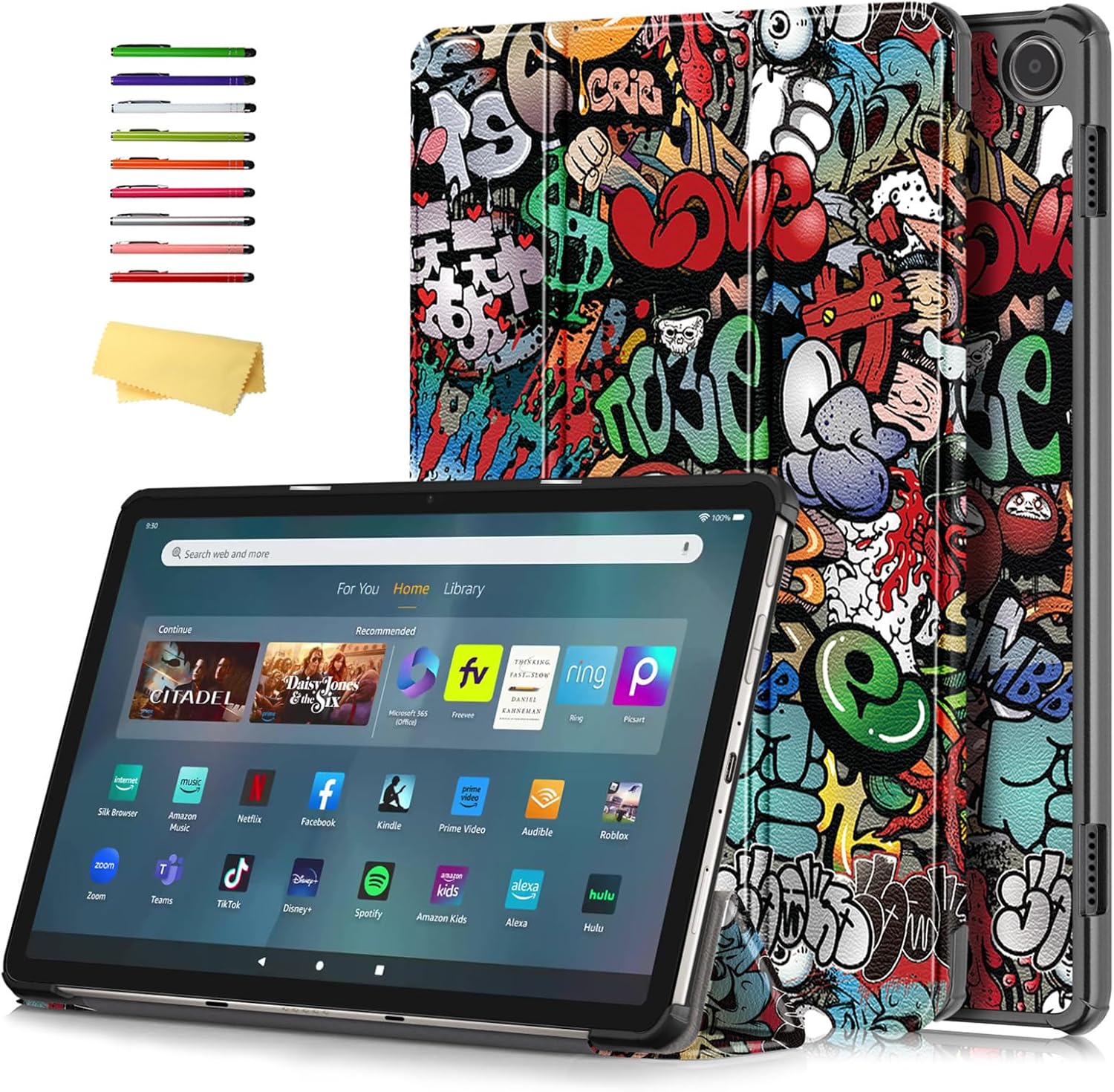Slim Case for Fire Max 11 Tablet with Trifold Design and Stand