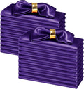 Purple Satin Cloth Napkins 12 x 12 in 100 Pack - Compact Event Set