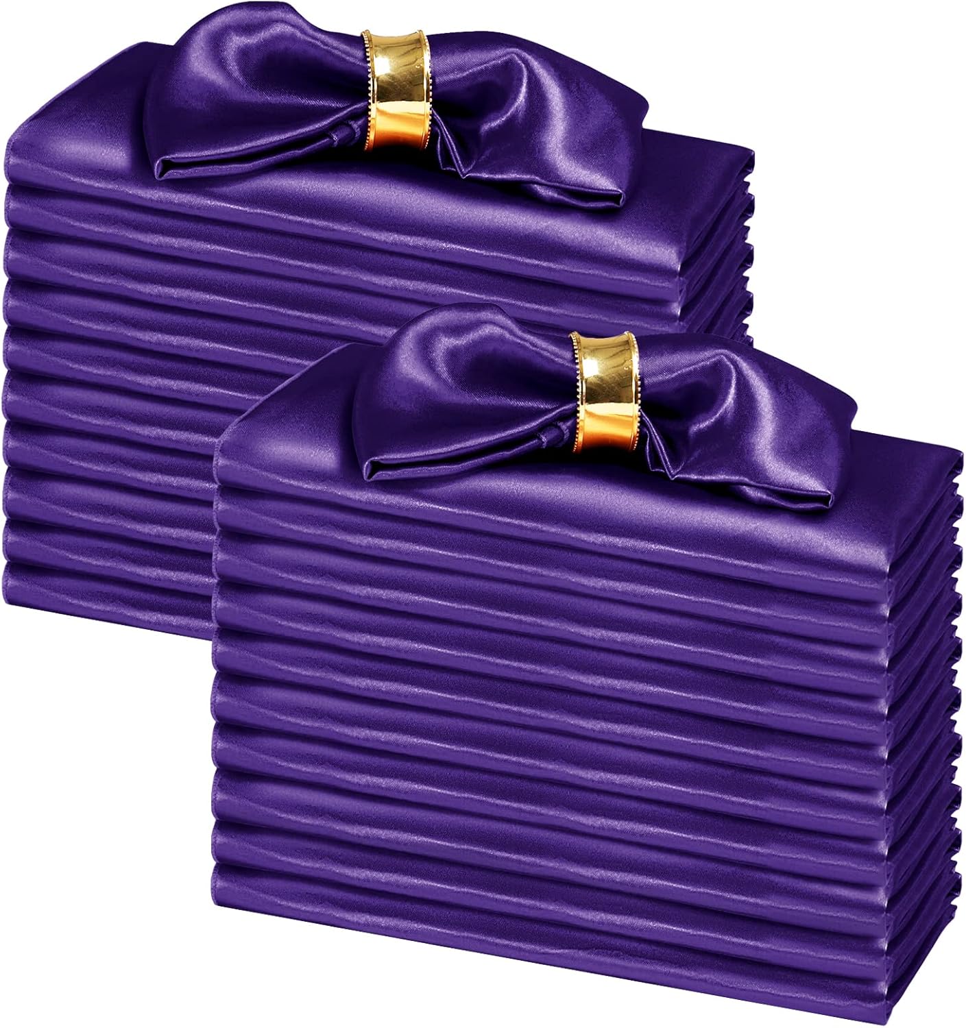 100 Pieces Purple Cloth Napkins for Elegant Dinner Events