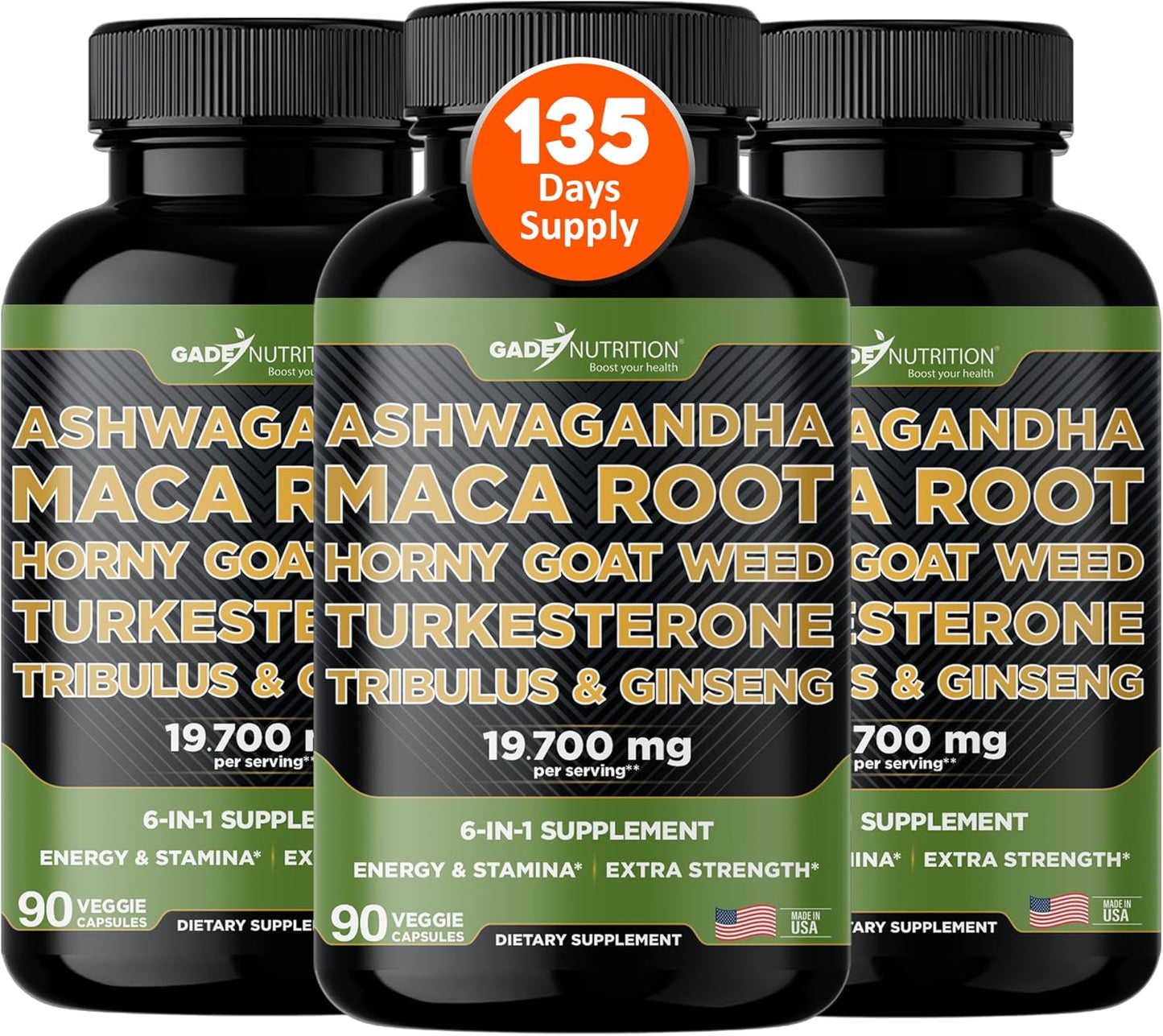 Gade Nutrition Ashwagandha 6-in-1 Supplement for Vitality