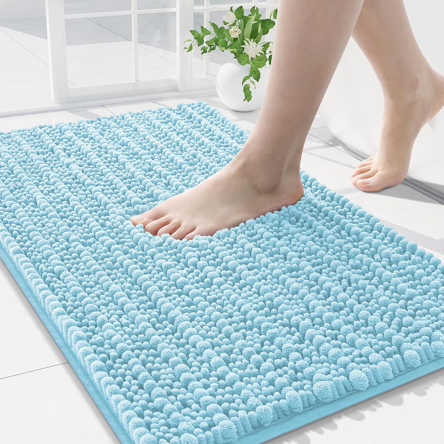 Arotive Luxury Chenille Bathroom Rug Mat for Comfort and Style