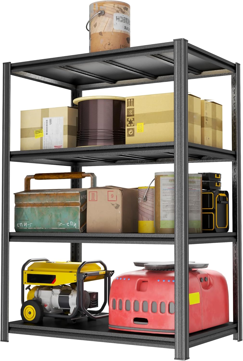 Heavy Duty 4-Tier Metal Garage Shelving Unit for Storage