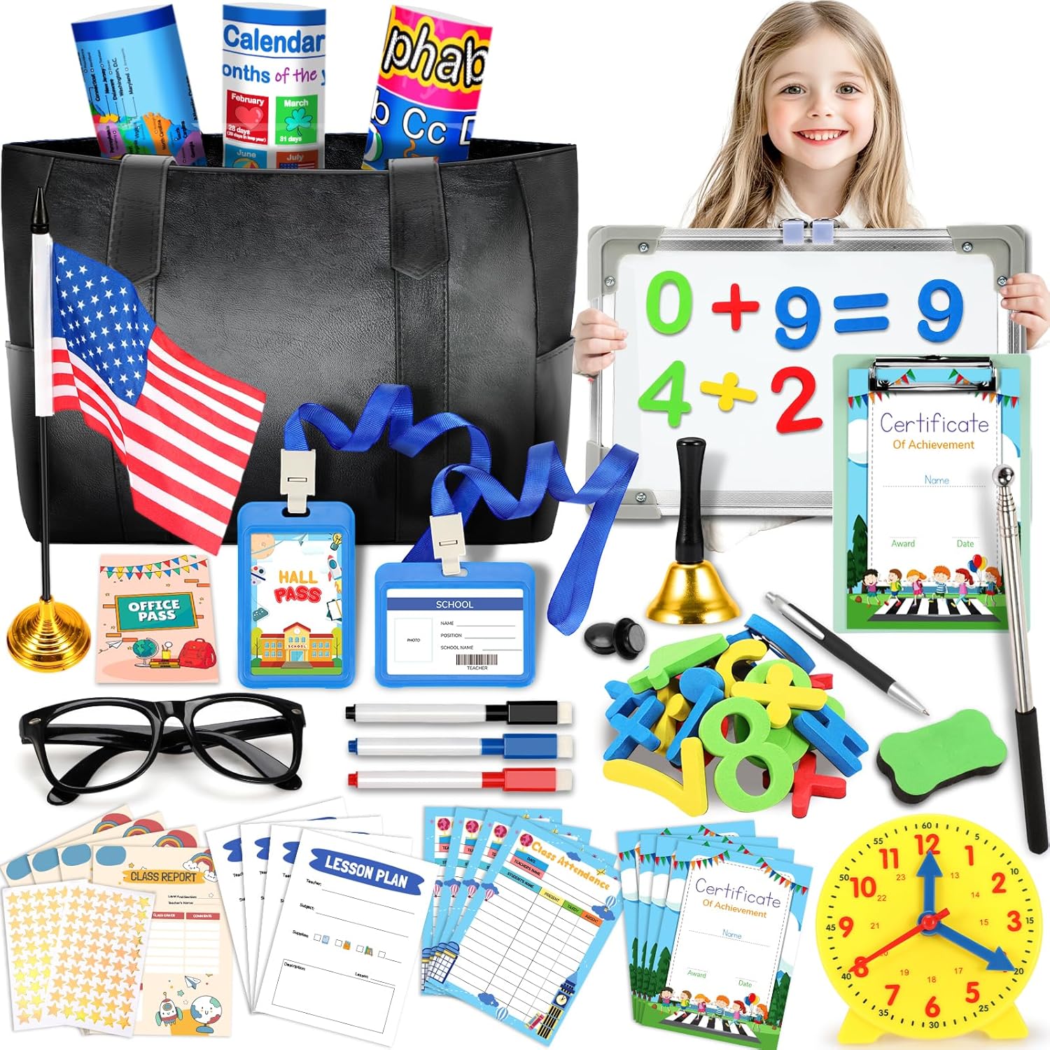 Pretend Play School Set for Kids - Teacher Play Set for Girls