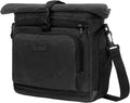 MOSISO Canvas Camera Messenger Bag - Expandable Roll Top, Black