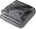 Twin/Twin XL Grey Microplush Fleece Blanket - Ultra-Soft Lightweight