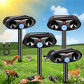 2025 Upgraded Solar Ultrasonic Animal Repellent 4 Pack - Yard