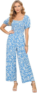 Love Welove Fashion Summer Floral Jumpsuit - Flowy (Style NSPB)