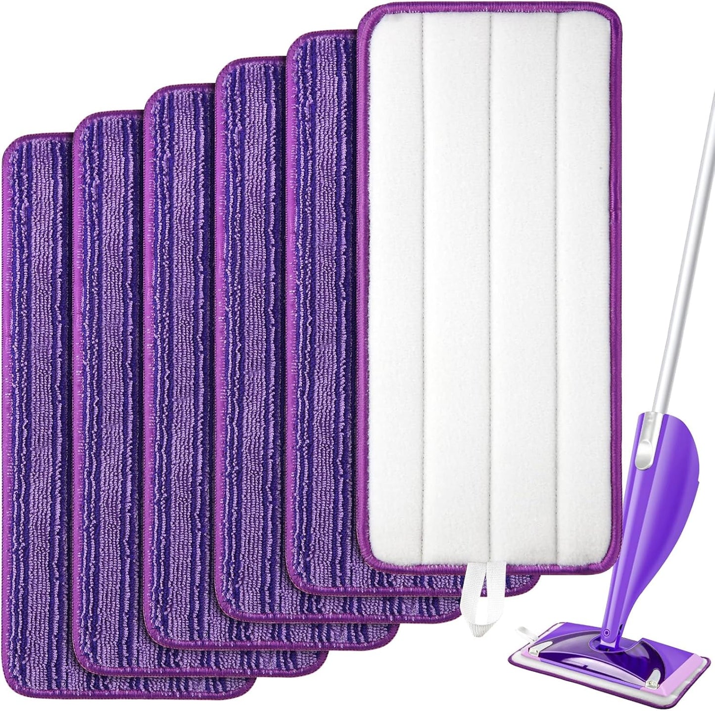 SealUncle Reusable Mop Pads - 6 Pack for Swiffer WetJet