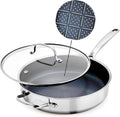 Blue Diamond Hybrid Nonstick Stainless Steel 4QT Saute Pan - Durable