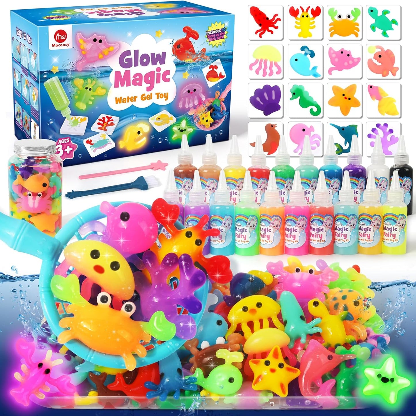 Mocoosy Glow in The Dark Magic Water Elf Toy Kit for Kids