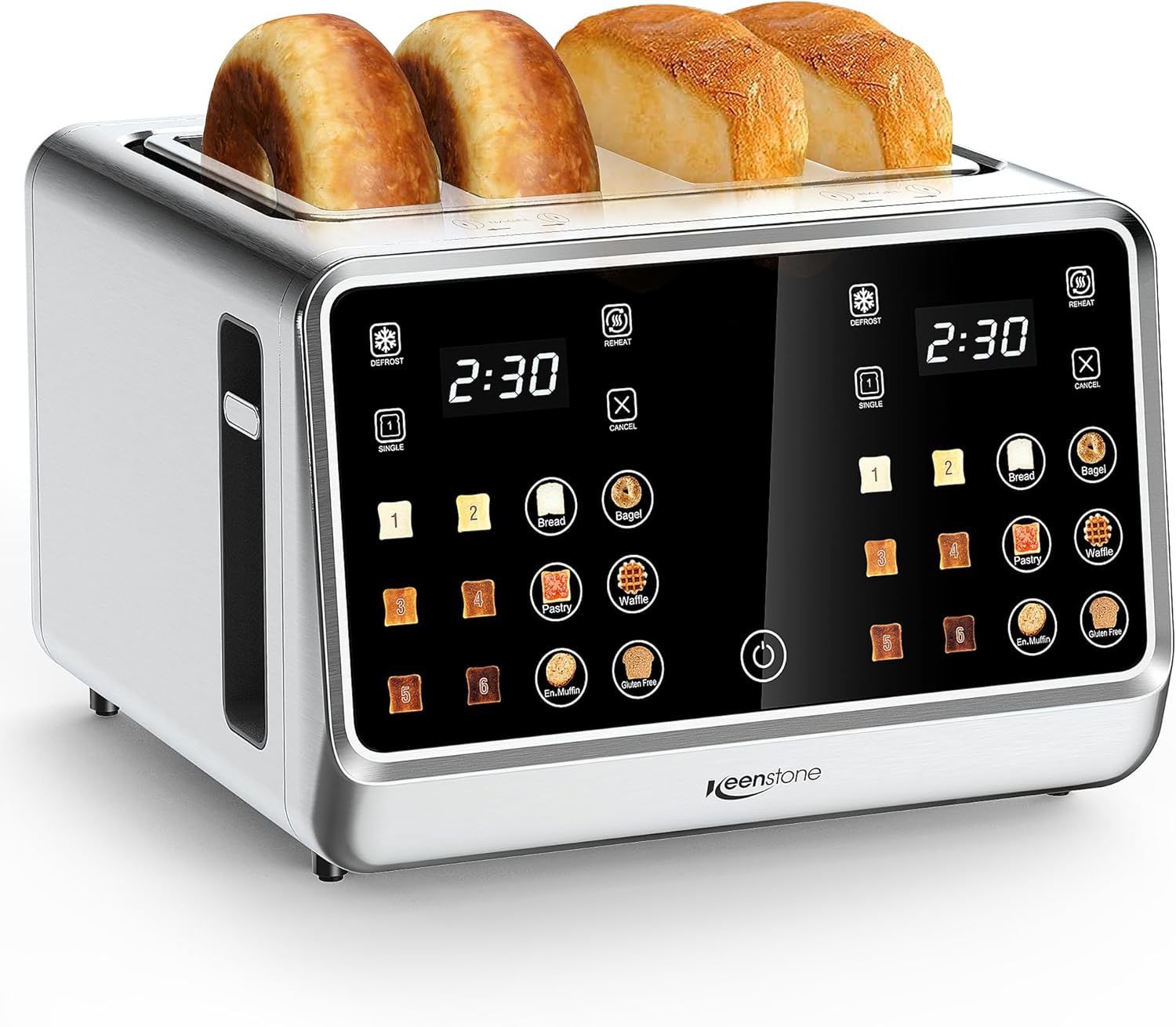 Keenstone Toaster 4 Slice with TouchScreen and Dual Control
