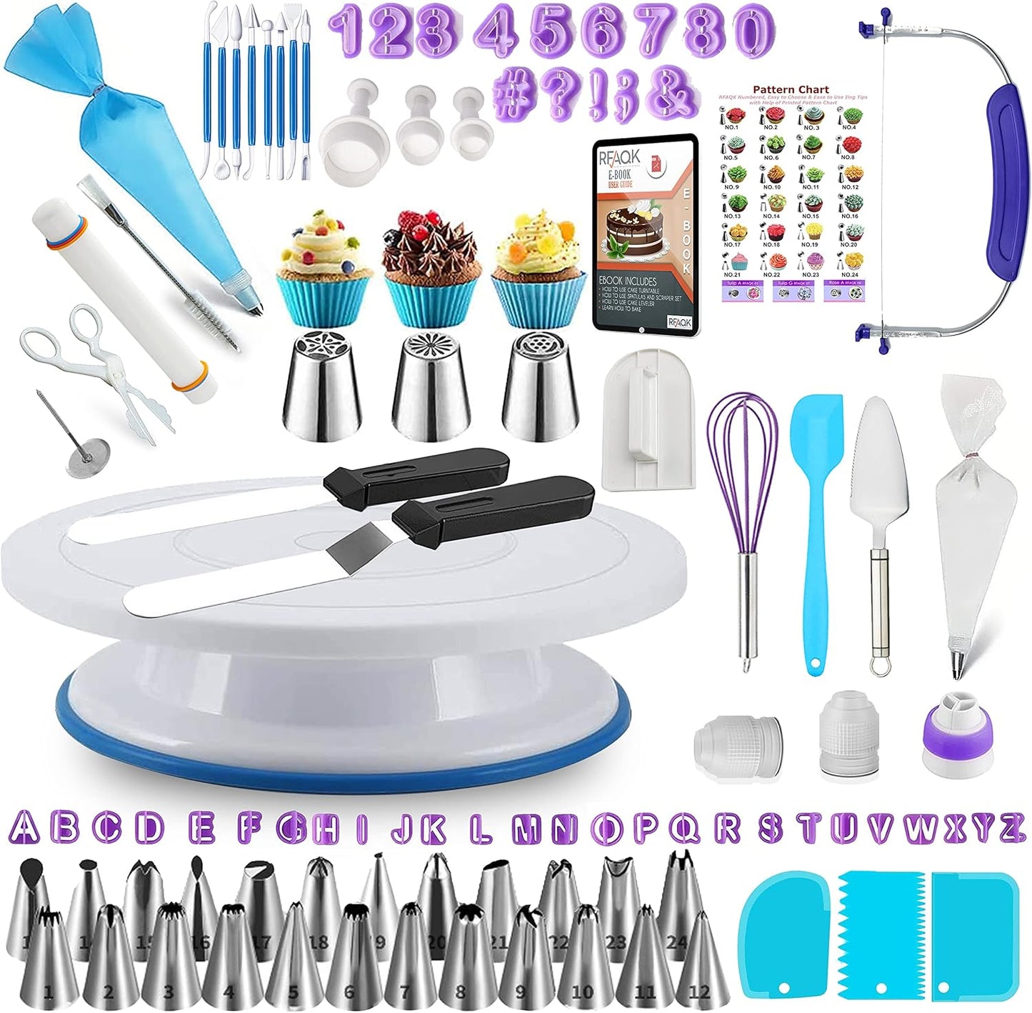 230PCs Cake Decorating Supplies Kit for Perfect Cakes