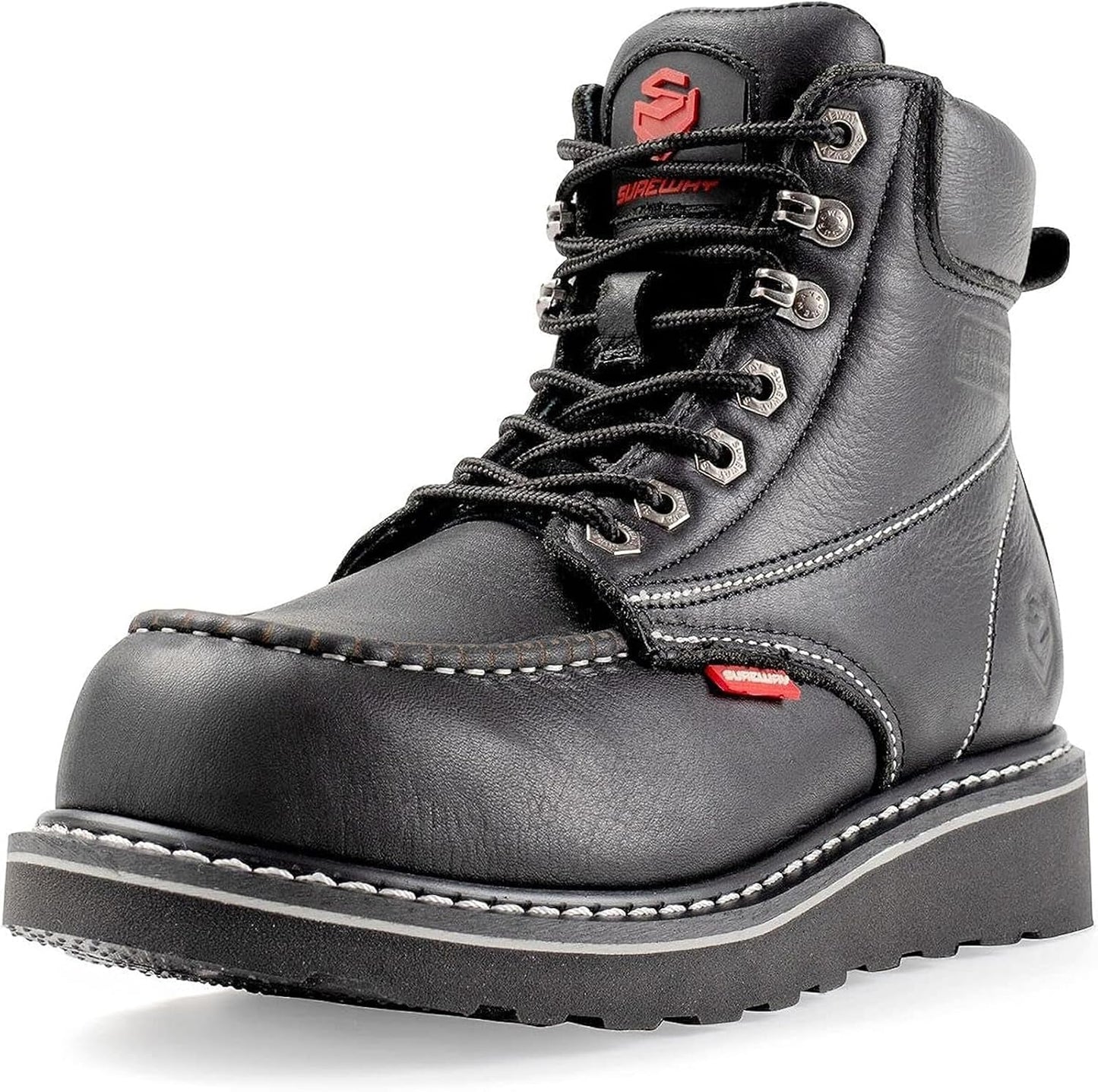 SUREWAY Mens Heavy Duty Soft Toe Work Boots for Comfort & Durability