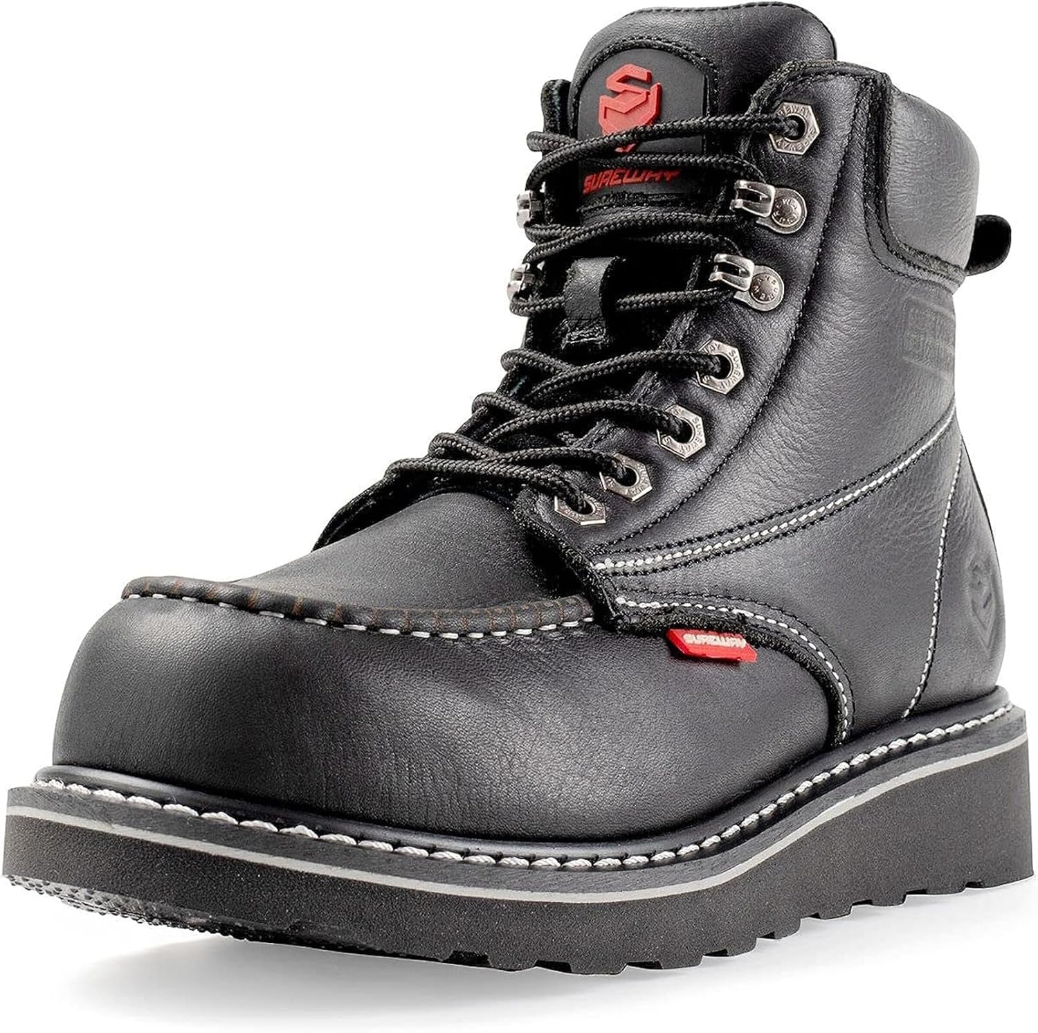 SUREWAY Mens Heavy Duty Soft Toe Work Boots for Comfort & Durability