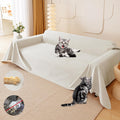 Cat Scratch Furniture Protector 134in x 71in Beige - Anti-Slip Sofa