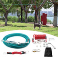 50FT Dog Run for Yard Heavy Duty with 10FT Tie Out Cable - Secure