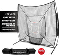 7x7 Practice Net with Strike Zone and Weighted Ball - Portable
