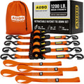 Retractable Ratchet Straps 1 in x 10 ft 4-Pack - Secure Cargo Fast